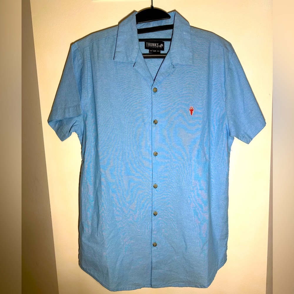 Trunks Surf & Swim Co. Tropical Shirt w/lobster Icon in Deep Sea - Sz S/P